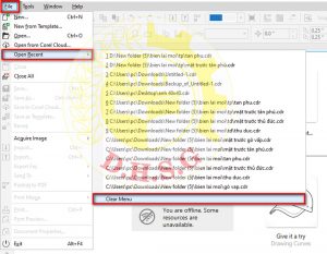 xoa-recent-file-trong-corel